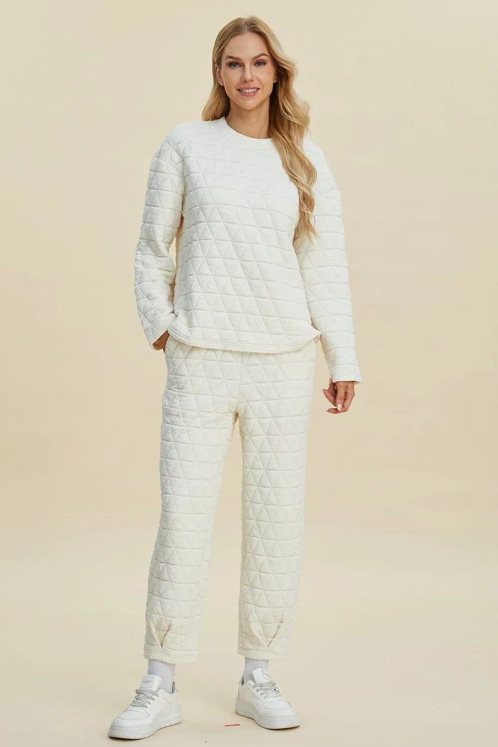 Cozy Ribbed Loungewear Set – 2-Piece for Women